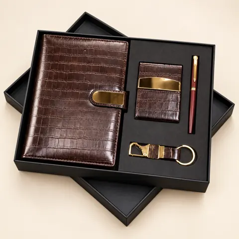 Dark Brown Executive Diary & Accessories Set